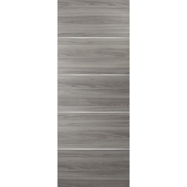 Sartodoors Wood Panel Grey Slab 32x80 Planum 0020 Ginger Ash Use as Pocket Sliding Closet  Core Stripes Modern PLANUM20S-GA-32